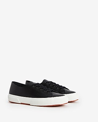 superga perforated leather sneakers