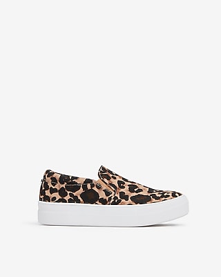 steve madden leopard slip on shoes