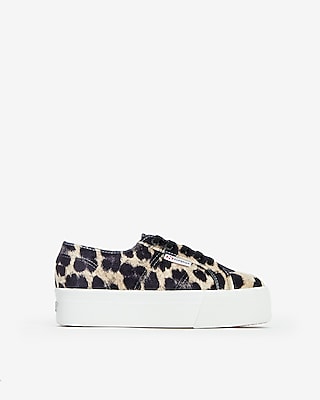 superga velvet sneakers leopard