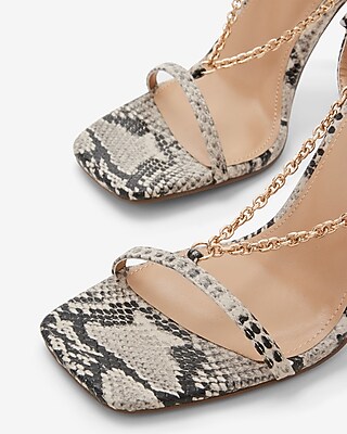 Chain Strap High Heeled Sandals - image 2