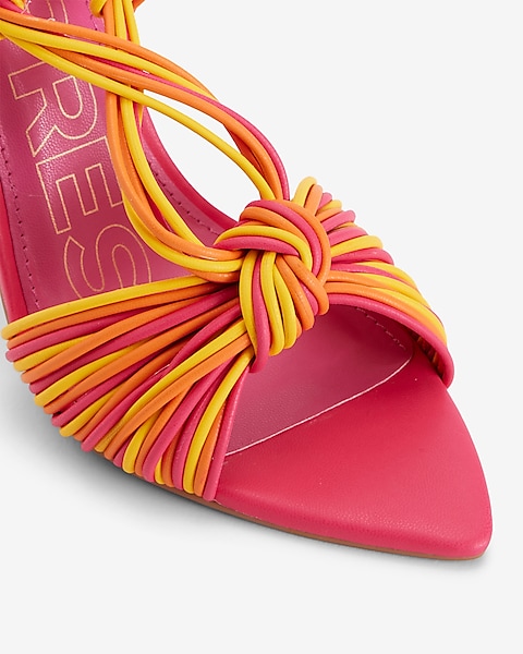 Woven Multi Strap Heeled Sandals | Express Woven Multi Strap Heeled Sandals | Express
