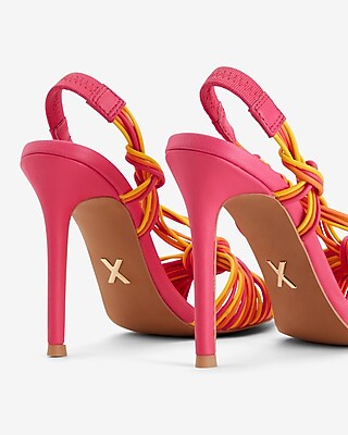 Woven Multi Strap Heeled Sandals Express