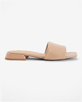 Faux Leather Slide Sandal