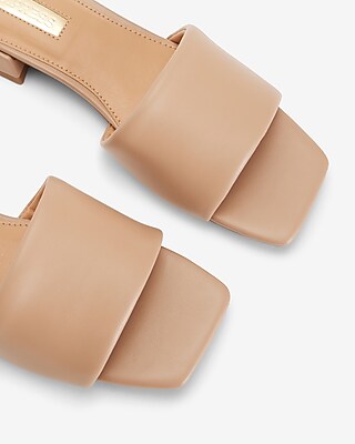 Faux Leather Slide Sandal