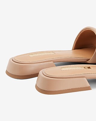 Faux Leather Slide Sandal