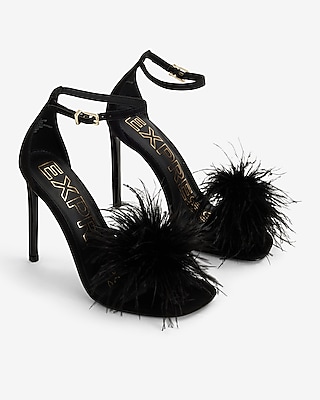 Feather Toe Heeled Sandals