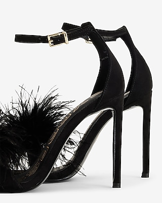 Feather Toe Heeled Sandals