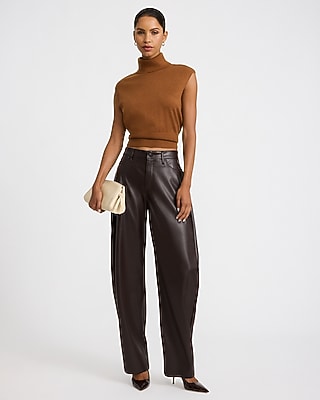 Skimming Turtleneck Cap Sleeve Sweater Airy Soft