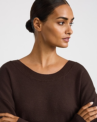 Oversized Scoop Neck Sweater Cozy Soft