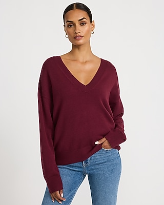 Oversized V-Neck Sweater Cozy Soft