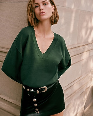 Oversized V-Neck Sweater Cozy Soft