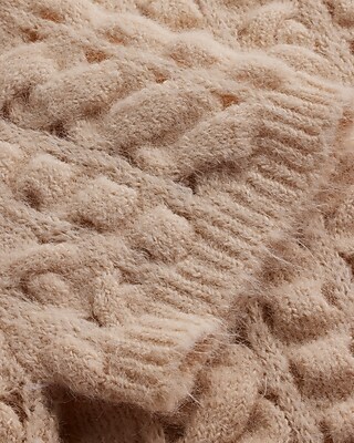 Open Stitch Cable Knit Crew Neck Short Sleeve Sweater