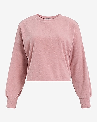 Crew Neck Banded Sleeve Sweater