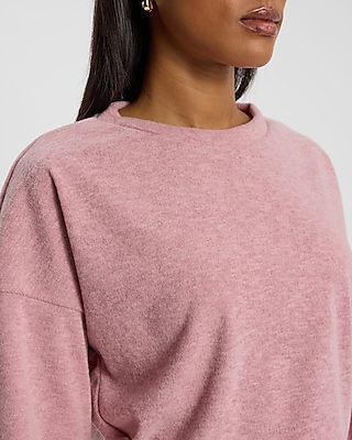 Crew Neck Banded Sleeve Sweater