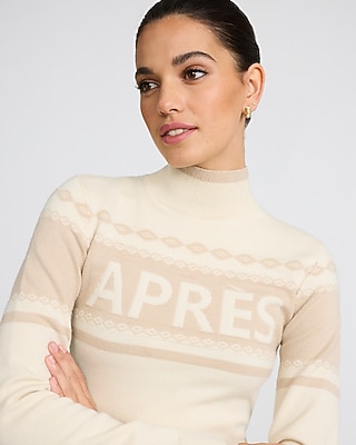 Apres Tipped Mock Neck Sweater | Express