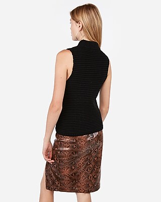 Negin Mirsalehi Chunky Knit Sleeveless Mock Neck Sweater | Express