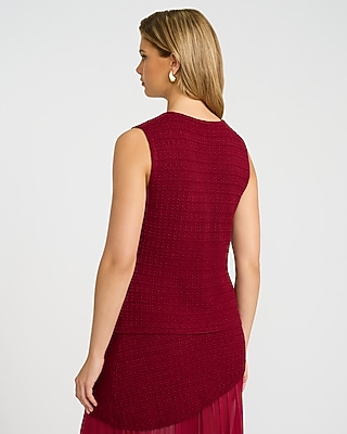 Textured V-Neck Novelty Button Sweater Vest - image 2