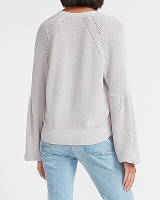 express balloon sleeve cardigan