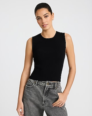 Crew Neck Sleeveless Open Back Sweater - image 5
