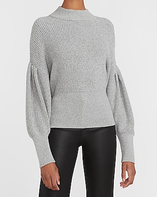 express balloon sleeve cardigan