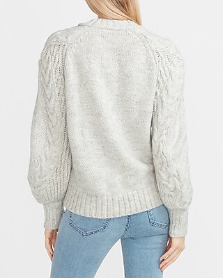 express balloon sleeve cardigan