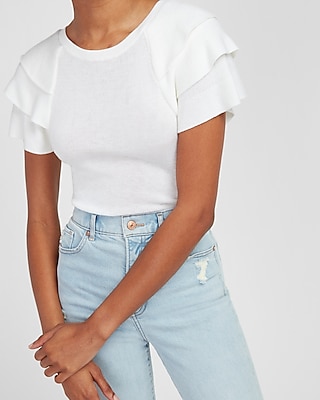 ruffle short sleeve top