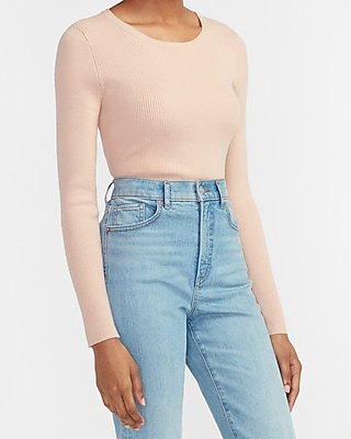 express fitted crew neck sweater