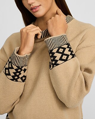 Tipped Pattern Crew Neck Sweater - image 2