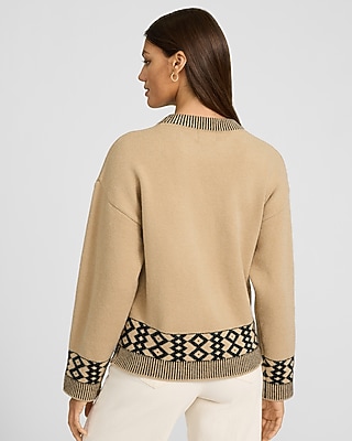 Tipped Pattern Crew Neck Sweater - image 3