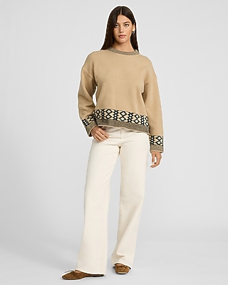 Tipped Pattern Crew Neck Sweater - image 4
