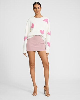Heart Graphic Crew Neck Sweater - image 4