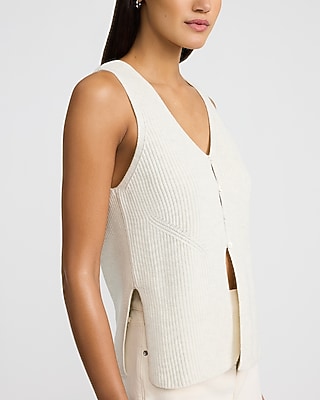 V-Neck Cutout Sweater Vest - image 2