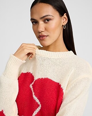 Broken Heart Graphic Crew Neck Sweater - image 2