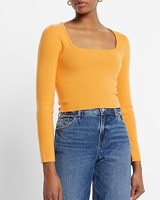 Square Neck Long Sleeve Sweater
