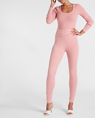 Scoop Neck Thong Bodysuit Sweater
