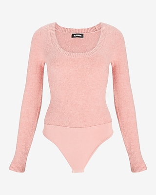 Scoop Neck Thong Bodysuit Sweater
