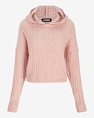Cable Knit Hooded Sweater