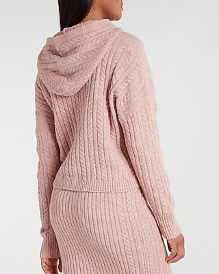 Cable Knit Hooded Sweater