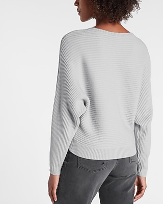 Ribbed Dolman Sleeve Sweater