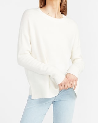 Crew Neck Slit Side Sweater Express