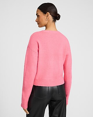 V-Neck Heart Button Cardigan - image 3