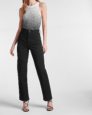 High Neck Ombre Speckled Sweater Tank - image 2