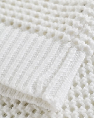 High Neck Open Stitch Sweater Tank