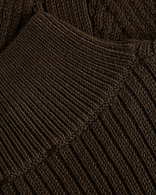 Ribbed Mock Neck Cap Sleeve Sweater