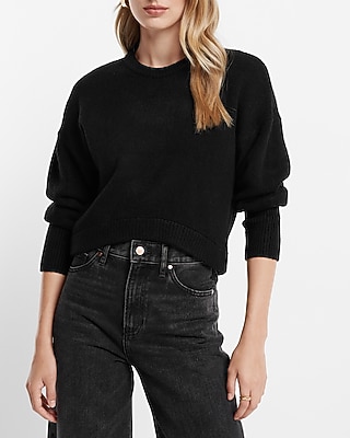 LONG SLV CREW NECK RELAXED PO 9613045:PITCH BLACK:XS