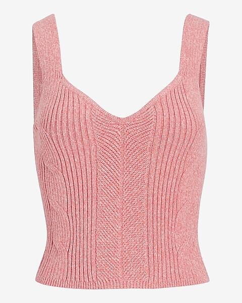 Cable Knit V-neck Sweater Tank | Express Cable Knit V-neck Sweater Tank | Express