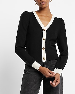 Wednesday Black and White Cardigan