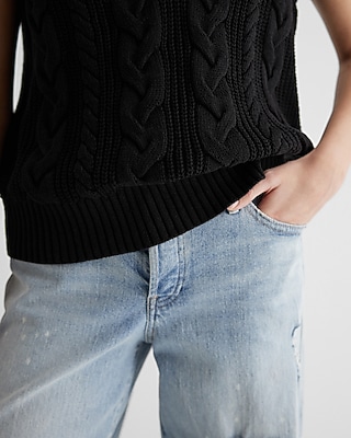 Cable Knit V-Neck Sweater Vest