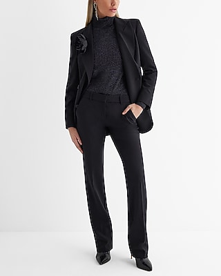 Womens Suit Turtleneck With Blazer Womens Silky Soft Fitted