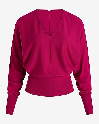 V-Neck Banded Bottom SoHo Sweater